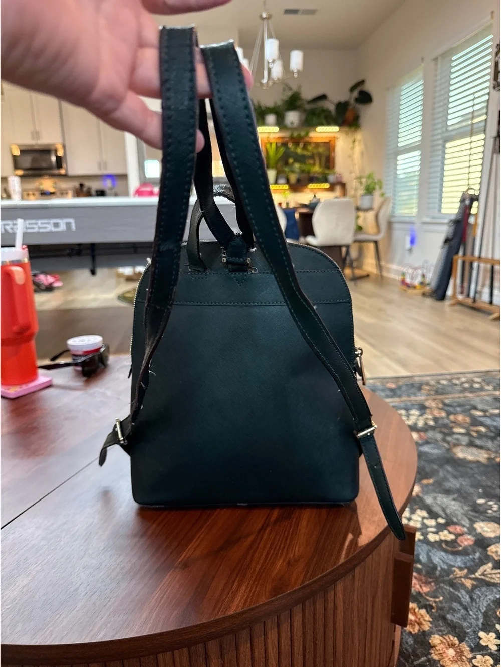 Michael Kors Green Leather Backpack